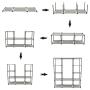 Homebi Clothes Closet Portable Wardrobe Durable Clothes Storage Organizer Non-Woven Fabric Cloth Storage Shelf with Hanging Rod and 10 Shelves for Extra Storage, 59.05" W x 17.72" D x 65.4" H (Black)