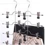 DNJKSA Layers Stainless Steel Multifunctional Clothes Hangers Pants Storage Hangers Cloth Rack Multilayer Storage Cloth Hanger(5 Pieces/Lot)(Random Color)