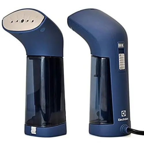 Electrolux Compact Handheld Travel Garment and Fabric Steamer for Clothes Powerful Dry Steam, Rapid Heating Portable 2 in 1 Fabric Wrinkle Remover and Clothing Iron, with Fabric Brush, Blue Electrolux Compact Handheld Travel Garment and Fabric Steamer for Clothes Powerful Dry Steam, Rapid Heating Portable 2 in 1 Fabric Wrinkle Remover and Clothing Iron, with Fabric Brush, Blue
