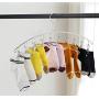Hamek 3 Pack Stainless Steel Clothes Drying Rack 10 Clips Metal Clothespins, Portable Laundry Drying Rack Clothes Hanger
