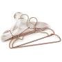 Koobay 30Pack Non Slip 32CM Gold Copper Light Wire Children Clothes Suit Coat Metal Hanger