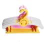 MENGDA Adjustable Baby Childrens Clothes Hangers Expandable Durable Cute Plastic Anti-slip Telescopic Hanger Drying Storage Hanging Rack for Kids Adults (Pink)