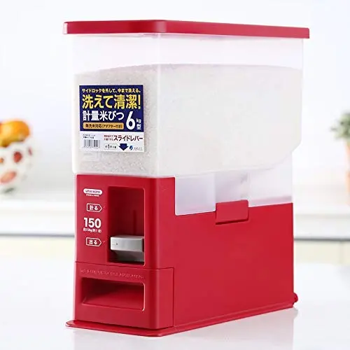 Rice Dispenser Container Cereal Bean Storage Bin Kitchen Organizer Flour Storage Sealed Boxes With Each Dispensing 150gram(1 CUPS)-12kgs 26.5 lb Capacity Rice Dispenser Container Cereal Bean Storage Bin Kitchen Organizer Flour Storage Sealed Boxes With Each Dispensing 150gram(1 CUPS)-12kgs 26.5 lb Capacity