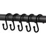 Metal Shower Curtain Hooks,Rust Resistant S Shaped Shower Curtain Rings,Shower Hooks for Bathroom,Decorative Shower Hooks for Curtain Rod,Set of 12 (Black) Metal Shower Curtain Hooks,Rust Resistant S Shaped Shower Curtain Rings,Shower Hooks for Bathroom,Decorative Shower Hooks for Curtain Rod,Set of 12 (Black)