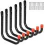 Heavy Duty Garage Storage Utility Hooks Wall Mounted Tools Hangers Organizer (6 Pcs Black 7.1" Large J hook) Heavy Duty Garage Storage Utility Hooks Wall Mounted Tools Hangers Organizer (6 Pcs Black 7.1" Large J hook)