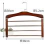 Lovt 4-Layers Wooden Pants Hangers, Non Slip Wood Hangers, Space Saving Clothes Hangers with 180° Rotating Hook, Heavy Duty Trousers Hanger, Closet Storage Organizer (Dark Brown)