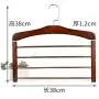 Lovt 4-Layers Wooden Pants Hangers, Non Slip Wood Hangers, Space Saving Clothes Hangers with 180° Rotating Hook, Heavy Duty Trousers Hanger, Closet Storage Organizer (Dark Brown)
