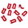 20pcs Creative Mini Flocking Clothes Hanger Easy Hook Closet Random Color