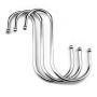 JINHEZO Premium 20-Pack Larger Round S Shaped Hooks in Polished Stainless Steel Metal, Hangers Hanging Hooks for Kitchen, Work Shop, Bathroom, Garden, Kitchenware Pots Utensils, Clothes, Bags, Towels