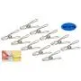 Home-X Stainless Steel Clothespins, Heavy-Duty Clothes Hangers, Set of 10
