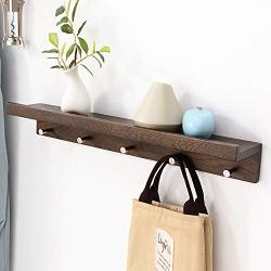 WZP Clothing Display Rack Creative Wall Rack Bedroom Hanger,Solid Wood Coat Rack Wall-Mounted Porch Wall Hanger Hook Can Be Placed in Clothes/As Shown / 61cm