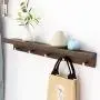 WZP Clothing Display Rack Creative Wall Rack Bedroom Hanger,Solid Wood Coat Rack Wall-Mounted Porch Wall Hanger Hook Can Be Placed in Clothes/As Shown / 61cm