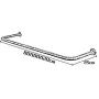 QiangDa-yimaojia QIANGDA Wall Mount Coat Rack Iron Pole Clothes Hanger Goods Shelves Display Shelf For Clothing Store Retro European Style, Multi-size Optional (Color : 1#, Size : 120cm)