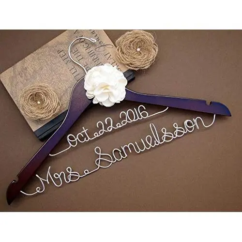 Wedding Dress Hangers - Personalized Bridal Hanger | Silver or Gold Wire | Bridal Shower Gift | Bridal Party | Wedding Dress Photo Op | Wedding Dress Hangers - Personalized Bridal Hanger | Silver or Gold Wire | Bridal Shower Gift | Bridal Party | Wedding Dress Photo Op |