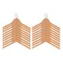 dailymall 20 Pieces Kids Baby Toddler Wooden Hangers Clothes Coat Hangers Non-Slip Bar