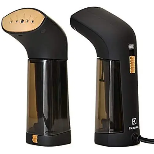 Electrolux Compact Handheld Travel Garment and Fabric Steamer for Clothes Powerful Dry Steam, Rapid Heating Portable 2 in 1 Wrinkle Remover and Clothing Iron, with Fabric Brush, Black Electrolux Compact Handheld Travel Garment and Fabric Steamer for Clothes Powerful Dry Steam, Rapid Heating Portable 2 in 1 Wrinkle Remover and Clothing Iron, with Fabric Brush, Black