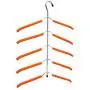 Multilayer Fish Bone Shape Stainless Steel Clothing Storage Racks Clothes Hanger Storage Holder Wardrobe Laundry Drying Rack 2pcs Random Color