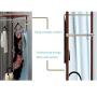 HSada Coat Rack Stand - Super Easy Assembly NO Tools Required - Multi-Functional Corner Garment Rack Clothing Rack with Hanger and 2-Tier Durable Shelf for Shoes Clothes Storage - Ship from US
