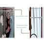 Shotbow Multifunctional Coat Rack Floor Indoor Clothes Rack Fashion Creative Hanger for Jacket Sweater Clothes Scarf Hat Bag, Home Furnishing Coat Rack Hanger Organizer Rack, Easy Assembly (Wine)