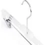 HANGERWORLD 20 Clear 14inch Plastic Coat Clothes Garment Pants Skirt Hangers Adjustable Metal Clips HANGERWORLD 20 Clear 14inch Plastic Coat Clothes Garment Pants Skirt Hangers Adjustable Metal Clips