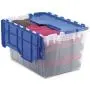 Akro-Mils 66486 CLDBL 12-Gallon Plastic Storage KeepBox with Attached Lid, 21-1/2-Inch by 15-Inch by 12-1/2-Inch, Semi Clear