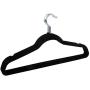 Chuiouy 5 X Black Adult Non-Slip Hangers Flocked Velvet Clothes Coat Trouser Wardrobe Hangers