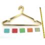 KOOBAY 30Pack 16.5" Adult Size Fashion Golden Shiny Metal Wire Hangers Apparel Display Clothes Coat Hangers