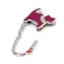 Foldable Table Cat Purse Bag Rhinestone Hanger Hangbag Hook Holder - Fuchsia