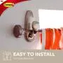 Command Large Metal Hook, Brushed Nickel, Indoor Use, 1-Hook, 2-Strips, Decorate Damage-Free