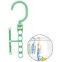 Laundry Dry Rack Clothes Hanger Wardrobe Organization Windproof Home Storage Household Buckle Anti-Slip Multilayer 10pcs Random Color