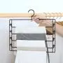 HANXIAODONG Clothes Hangers for Skirt Suit Coat Pack of 2 Detachable Clothes Pants Hangers 5 Layers Aluminum Alloy Pant Slack Hangers Closet Storage Organizer for Pants Jeans Scarf Towel Hanging
