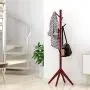 WG European Hanger Solid Wood Floor Clothes Rack Bedroom Hanger Office Hanger,Yellow