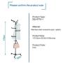 Baoyouni Standing Coat Rack Metal Entryway Hall Tree Hat Clothes Hanger Hooks Home Office Space Saver, Grey
