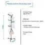 Baoyouni Standing Coat Rack Metal Entryway Hall Tree Hat Clothes Hanger Hooks Home Office Space Saver, Grey