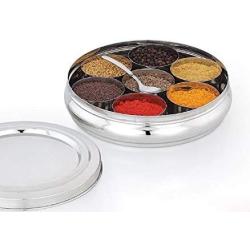 Stainless Steel Masala Boxes with Glass , masala boxes container, masala box, spices container boxes ,spices box,spices storage box,spices storage container,indian masala box,Indian Spice Container …