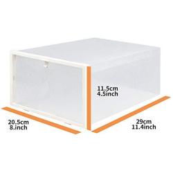 NEXCOVER Clear Stackable Shoe Storage Boxes,Large Size,4pack