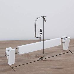 WZP Hanger,Household Drying Rack Pants Clip Drying Clothes Hook,Plastic Non-Slip Pants Clip Skirt Clip Hanger Easy to Clean/White/As Shown