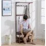 Coat Hangers Multi-Purpose Clothes Coat Stand Shoes Rack Hat Umbrella Bag Stand, Lower Storage Shelf for Boxes Shoes Boots -0223 (Color : Brown, Size : 31.5inch) Coat Hangers Multi-Purpose Clothes Coat Stand Shoes Rack Hat Umbrella Bag Stand, Lower Storage Shelf for Boxes Shoes Boots -0223 (Color : Brown, Size : 31.5inch)
