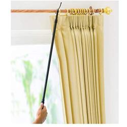 Drapery Pull Rod - The Original 36-62" Universal Telescoping Drapery Pull Rod and Adjustable Curtain Wand for Easier Opening and Back Doubles as a Clothes Hook Hanger for Closet Storage Organization