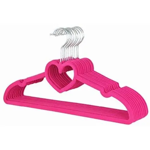 10pcs Premium Heart Shaped Slim Velvet Hangers, Suit Haner, Clothes Hanger Decoration 10pcs Premium Heart Shaped Slim Velvet Hangers, Suit Haner, Clothes Hanger Decoration