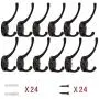 12 Pack Dual Coat Hooks for Wall, Retro Double Utility Rustic Hooks with 48 Screws (2 Types) for Coat, Scarf, Bag, Towel, Key, Cap, Cup, Hat (3.2“X1''X1.6'') 12 Pack Dual Coat Hooks for Wall, Retro Double Utility Rustic Hooks with 48 Screws (2 Types) for Coat, Scarf, Bag, Towel, Key, Cap, Cup, Hat (3.2“X1''X1.6'')