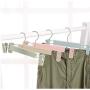 10pcs Random Color Hangers for Clothes Plastic Clip Stand Hanger Pants Skirt Kid Clothes Adjustable Pinch Grip Cabide