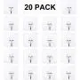 Transparent Adhesive Hooks 15 kg(Max),Free Sticky Hangers with Stainless Hooks Reusable Utility Towel Bath Ceiling Hooks (20Pack -Adhesive Hooks) Transparent Adhesive Hooks 15 kg(Max),Free Sticky Hangers with Stainless Hooks Reusable Utility Towel Bath Ceiling Hooks (20Pack -Adhesive Hooks)