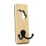 Dog Leash Holder, Laser Cut and Engraved, Poplar wood, Dog Leash Hook Wall Hanger