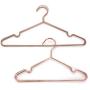 KOOBAY Top 17" Rose Copper Gold Shiny Steel Wire Clothes Hanger Non Slip Shoulders for Shirts,Coat,Slacks Storage & Display (10 Ps/Lot)