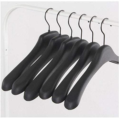 Black Thick Wide Shoulder Plastic Clothes Hanger for Coats Jacket and Fur (10 Pieces/Lot)