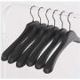 Black Thick Wide Shoulder Plastic Clothes Hanger for Coats Jacket and Fur (10 Pieces/Lot)