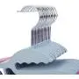 CLFAF Plastic Hangers, Non Slip Clothes Hangers Space Saving Clothes Hangers for Jackets Shirts Dresses Scarves Camisole -Purple 10-Pack