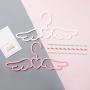 Cabilock Clothes Hanger Overstriking Wing Shape Plastic Hanger Scarf Tie Holder Space-Saving Closet Organizer Clothes Hanger (Kid Style White)