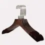 Xyijia 12 Pcs Anti-Slip Solid Wood Clothes Hangers, Walnut Non Slip Shirt Coats Shirts Hanger Rack with Notches